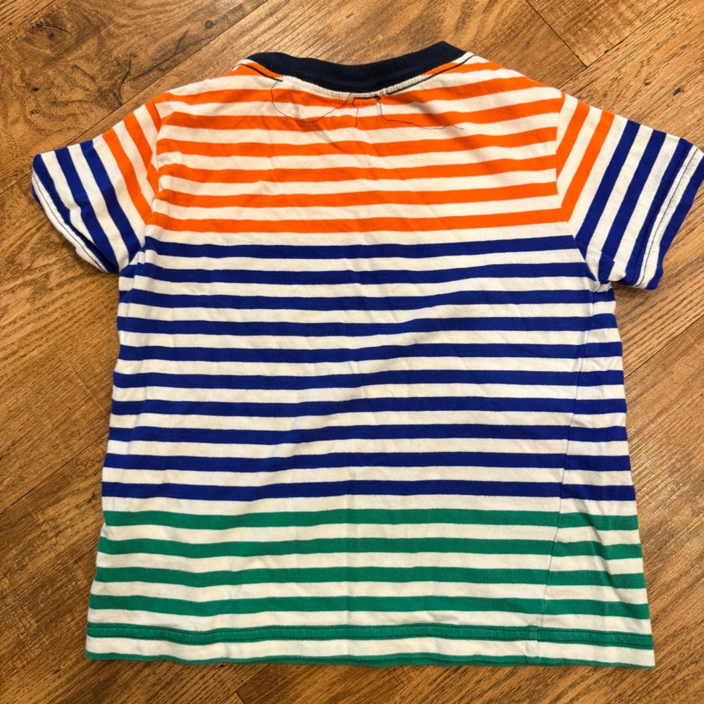 Polo Ralph Lauren Kids Shirts Bundle 5pc Size 4T Orange White Striped Polos Tees - Picture 14 of 16